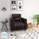 Flipkart Perfect Homes Crete Leatherette and Fabric 1 Seater Sofa