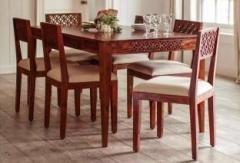 Flipkart Perfect Homes Dining Table with 6 Chairs for Home | Dining Room Sets for Restraunts Solid Wood 6 Seater Dining Set