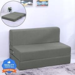 Flipkart Perfect Homes Exotica 72x36x8 inch|Low Floor, Washable Jute Fabric 1 Seater Single Foam Fold Out Sofa Cum Bed