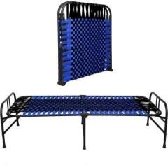 Flipkart Perfect Homes Foldable Bed Portable Single Folding Bed Niwar Charpai Khatiya Bed for Sleeping Metal Single Bed