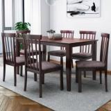 Flipkart Perfect Homes Houston Solid Wood 6 Seater Dining Set