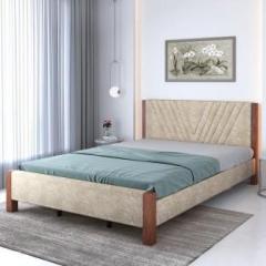 Flipkart Perfect Homes Lenin upholstered Solid Wood Queen Bed