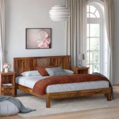 Flipkart Perfect Homes PureWood Sheesham Queen Bed