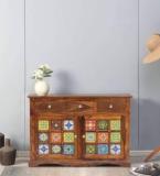 Flipkart Perfect Homes Sheesham Wood Cabinet with Multiple Storage Solid Wood Free Standing Sideboard