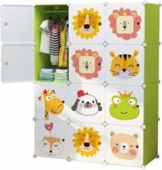 Flipkart Perfect Homes Studio 12 Door Kids Bedroom Storage PP Collapsible Wardrobe