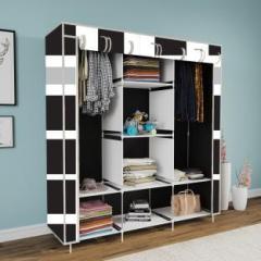 Flipkart Perfect Homes Studio 3 Door Unique 8 Shelf Printed PP Collapsible Wardrobe