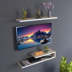 Flipkart Perfect Homes Studio Engineered Wood C Shape Wooden TV Entertainment Unit/Wall Set Top Box Stand Engineered Wood TV Entertainment Unit