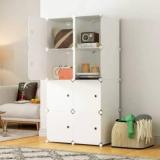 Flipkart Perfect Homes Studio Portable 8 Cube Closet Foldable Storage Organizer White PP Collapsible Wardrobe