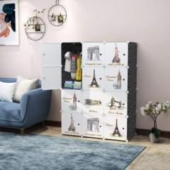 Flipkart Perfect Homes Studio Portable Closet Design Storage Organizer 12 Box I Tower PP Collapsible Wardrobe