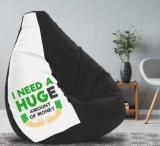 Flipkart Perfect Homes Studio XXXL Amount Of Money Digital Printed Leatherette Pre Filled Bean Bag/Ready To Use Teardrop Bean Bag With Bean Filling