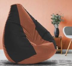 Flipkart Perfect Homes Studio XXXL Solid Leatherette Bean Bag with Beans Teardrop Bean Bag With Bean Filling