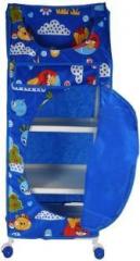 Flipzon 4 Shelve Blue PVC Collapsible Wardrobe