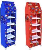 Flipzon Combo 6 Shelve Pack of 2 PVC Collapsible Wardrobe