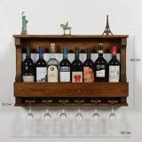 Floresta Wud Solid Sheesham Wood Wall Mount Bar Cabinet For Bar/ Hotel | Solid Wood Bar Cabinet