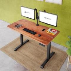 Flowlyf FDGO Electric Height Adjustable Desk 2yr WRNTY | 120 x 60 CM Top | Solid Wood Multipurpose Table