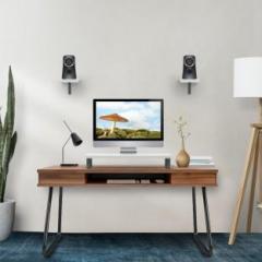 Flux Multi Functional Monitor Stand & 2.1 Speaker Stand Combo Engineered Wood Office Table