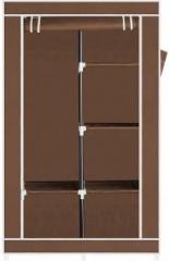 Folddon 1 Door / 6 Shelves with Hanger PP Collapsible Wardrobe