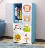 Formonix 8 Door 8 Shelf Plastic kids Collapsible Cupboard PC Collapsible Wardrobe