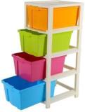 Fullstar Multi Purpose Modular Drawer 4 Tier | Storage Rack for Toys | Drawer for Home | Plastic Free Standing Cabinet