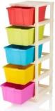 Fullstar Multi Purpose Modular Drawer 5 Tier | Storage Rack for Toys | Drawer for Home | Plastic Free Standing Cabinet