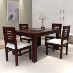 Furinno Sheehsam Wood 4Seater Dining Table Solid Wood 4 Seater Dining Set