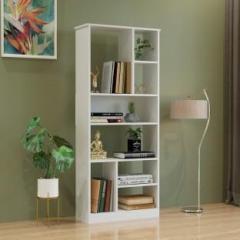 Furneaser Arvin Book Shelf with Storage Display Rack Open Bookcase Stand, Engineered Wood Semi Open Book Shelf