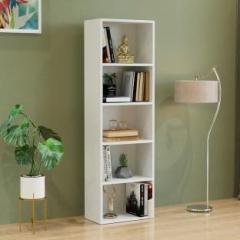 Furneaser Eva Shelf Bookcase, Multipurpose Book Cabinet, Display Rack, Engineered Wood Semi Open Book Shelf