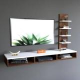 Furnifry Wooden TV Entertainment Unit/Wall Set Top Box Shelf Stand/TV Cabinet for Wall Engineered Wood TV Entertainment Unit