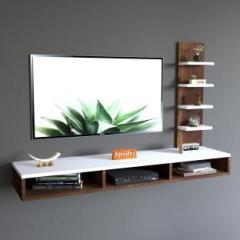 Furnifry Wooden TV Entertainment Unit/Wall Set Top Box Shelf Stand/TV Cabinet for Wall/ Engineered Wood TV Entertainment Unit