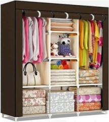 Furnigully 6+2 Portable Wardrobe for Storage Carbon Steel Collapsible Wardrobe