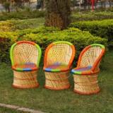 Furnigully Indoor & Outdoor Living Room Set Bamboo Dining Chair