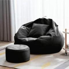 Furnigully Large Bean Bag Sofa With Bean Filling