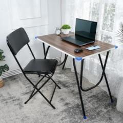 Furnigully Multipurpose Portable Study & Laptop Table with Folding Chair Metal Multipurpose Table