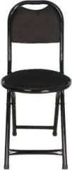 Furnimax Folding Stool Chair with Foot Rest for Home & Kitchen/Namaz/Restaurant/Cafe Metal Cafeteria Chair