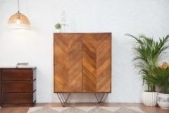 Furnishilp Solid Mango Wood Bar Cabinet/Bar unit For Bar & Living Room Solid Wood Bar Cabinet