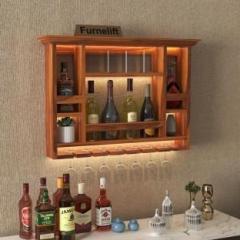 Furnisthan Chessy Wall Mounted Wine Rack Solid Wood Bar Cabinet