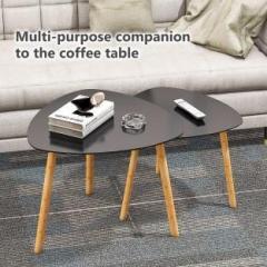 Furniture Hub Nesting Table End Table for Living Room Side Table for Bedroom Set of 2 Engineered Wood Coffee Table