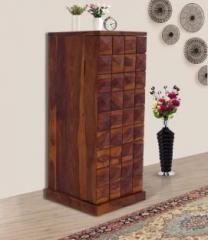 Furniture Mind Sheesham Wood Solid Wood Bar Cabinet