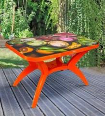 Furniture Yard Mango Party Outdoor Cafeteria Plastic 4 Seater Dining Table