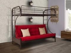 Furniturekraft Regina sofa cum bunk Metal Queen Bed