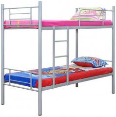 FurnitureKraft Silver Bunk Bed in Grey Finish