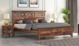 Furnizy Bed Without Storage Solid Wood King Bed