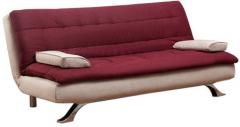 Furny Cosy Supersoft Dual Colored Sofa Bed in Maroon