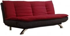 Furny Edo Dual Colored Fabric Sofa Bed in Maroon