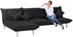 Furny L Shaped Sofa Bed in Black Colour