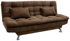 Furny Supersoft Sofa Bed with Sunrise Fabric in Brown Colour