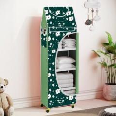 G Genipap Baby Wardrobe 5 Shelve With Wheels Metal Almirah