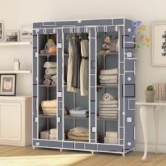 Gallaxy 10 Shelf 3 Door Digital Print Cotton Collapsible Wardrobe