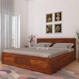 Ganpati Arts Raj Sheesham King Size Box Bed/Palang/Cot for Bedroom/Hotel/Living Room Solid Wood King Box Bed