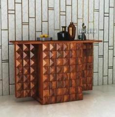 Ganpati Arts Sheesham Wood Oslo Bar Cabinet with Storage for Living Room Wooden Bar Cabinet Solid Wood Bar Cabinet